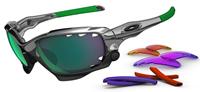 Oakley Jawbone BMX Chrome / Jade Irid + Violet Iridium + Positive Red Iridium (24-218)